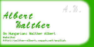 albert walther business card